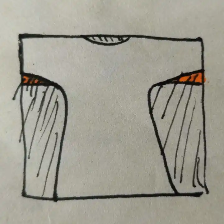 reduce sleeve width according to measurement 7